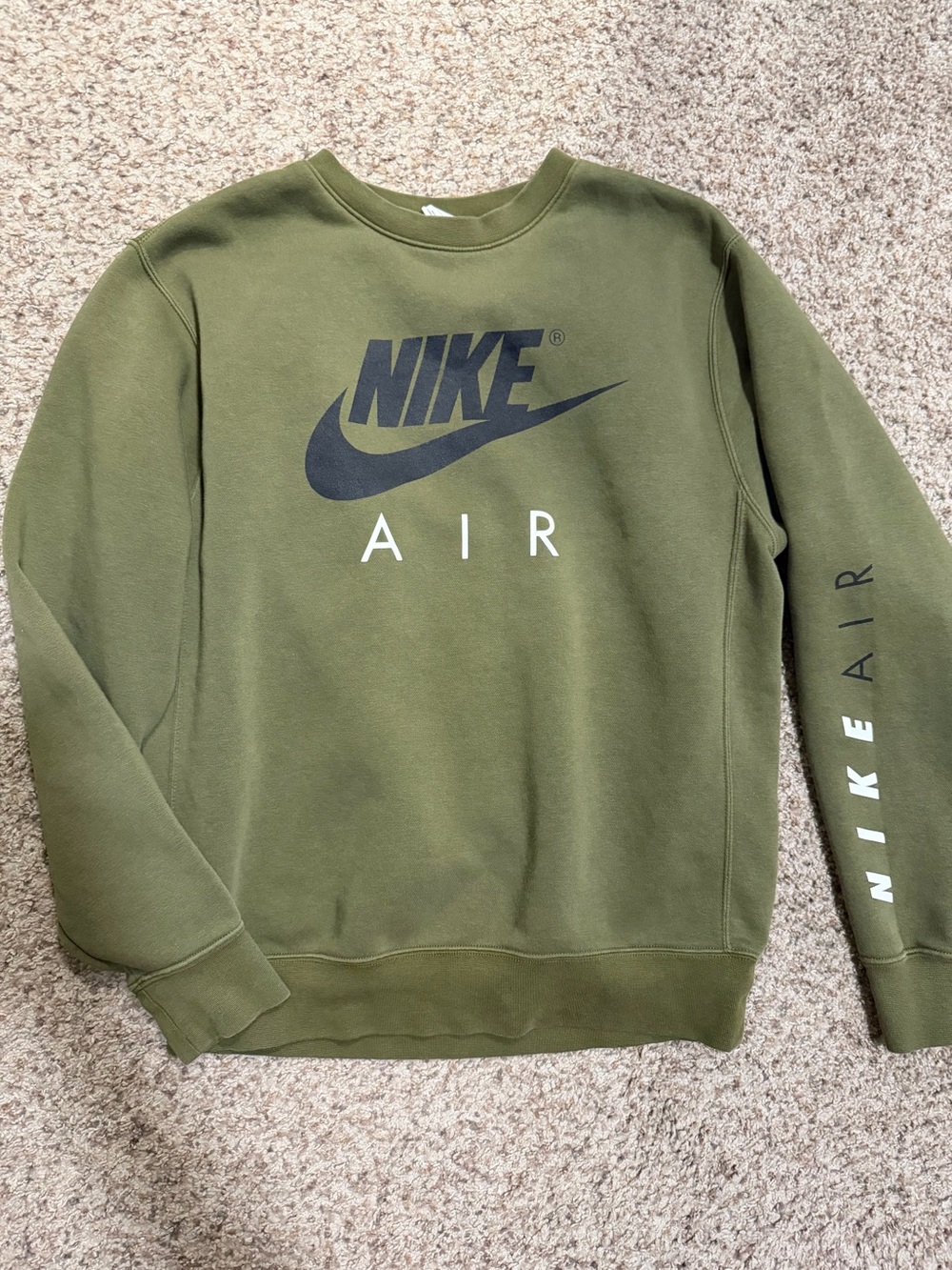 Nike Olive Green Crewneck Sweatshirt size small
